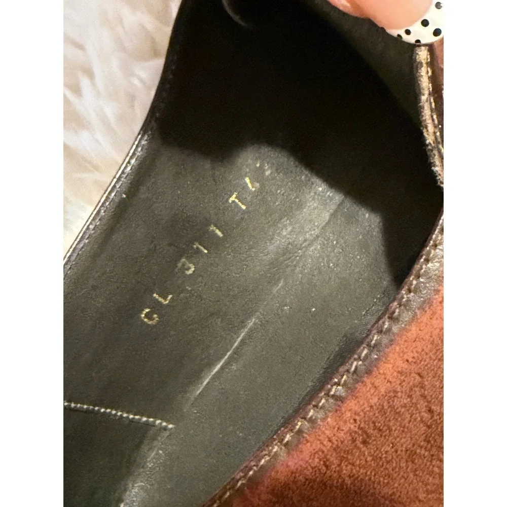 Domenico Uomo Double Monk Strap Shoes Mens  42 Brown Good Leather Dress Buckle